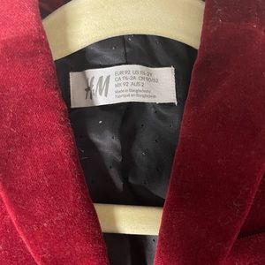 Velvet suit jacket: 2T